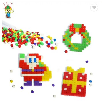 2023 hot sale DIY children`s educational toys Christmas plastic PVA large square beads perler beads